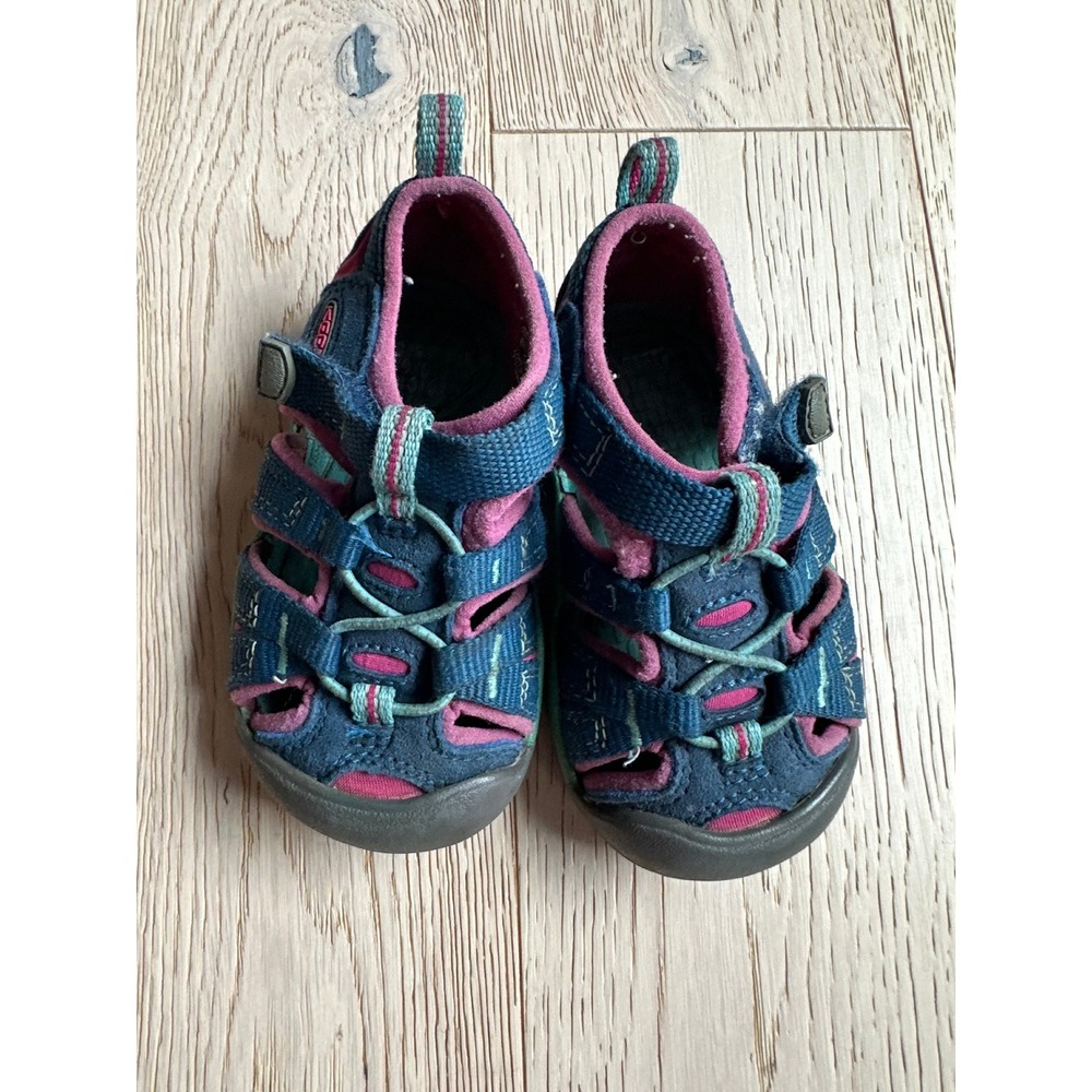 KEEN Seacamp II CNX Kids Blue Pink Water Sandals Size 5 Toddler 1014117